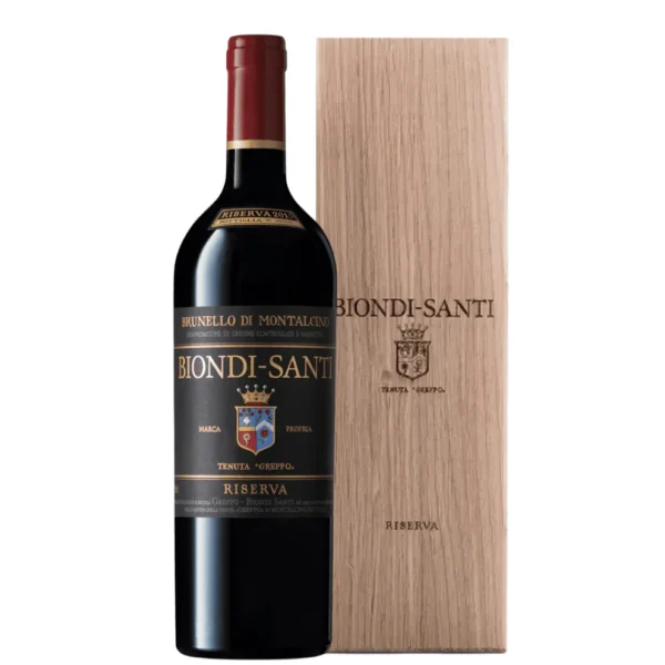BrunellodiMontalcinoDOCGRiserva2015BiondiSanti1_5LtinCassaLegno Brunello di Montalcino DOCG Riserva 2015